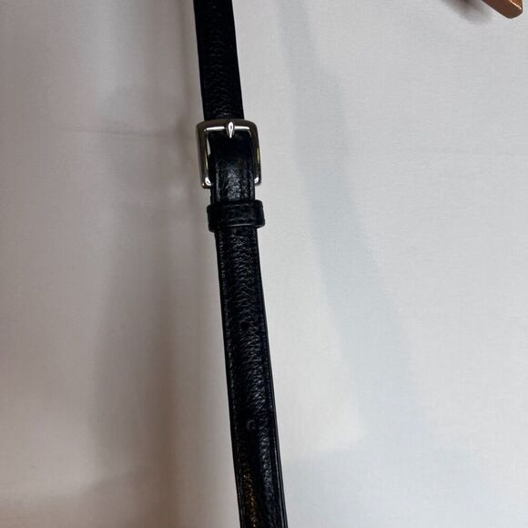 Coach Black Leather Avery Boston Barrel Crossbody HandBag Satchel Purse - Picture 7 of 16